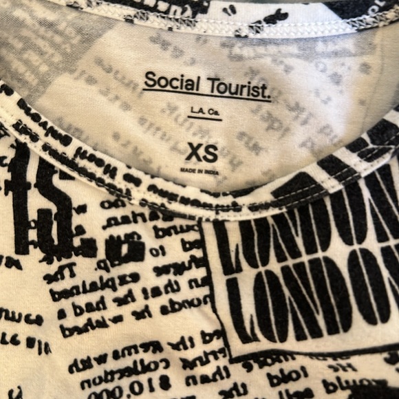 Newspaper Print Dress - Picture 3 of 3